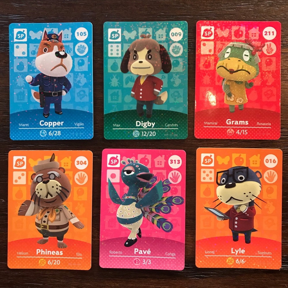 Animal Crossing Lot of SP Amiibo Cards